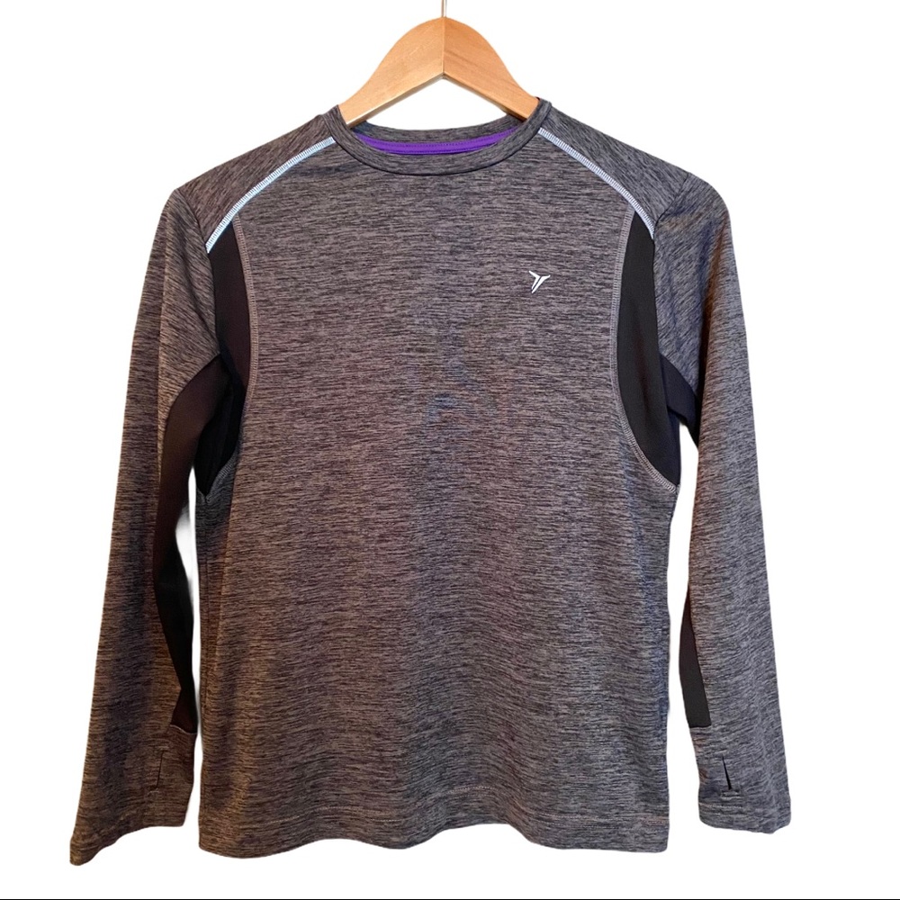 Old Navy Active Boys Longsleeve Athletic Shirt Gray Large